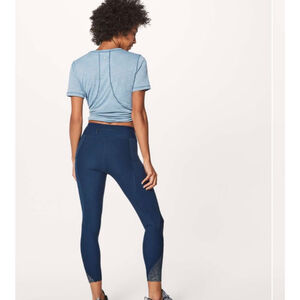 Women's Lululemon Tight Stuff Tight II 25" Leggings Blue Size 6